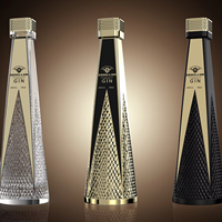 Botellas de vidrio para licores, vodka, JIN, ron, tequila, brandy, whisky, botella de 700ml, 750ml, 1000ml