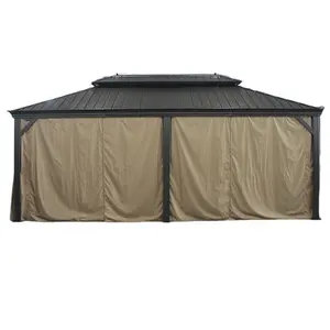 High Quality Outdoor Fireproof <strong>Fixed</strong> Hexagonal <strong>Gazebo</strong> for Sale - Product Image 1
