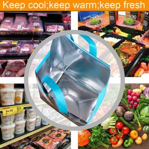 Disposable Nonwoven Aluminium Custom Insulated Bag Food Delivery <b>Cooler</b> Bag Custom Thermal Bag - Product Image 2