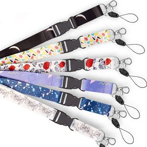 Neck Strap Lanyard Sling ID Badge Holders & Polyester Lanyard Keychain-Eco-friendly Adjustable Promotional Gift