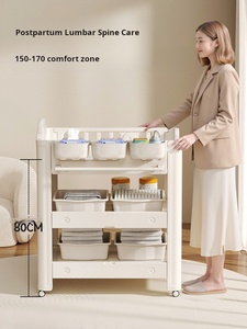 Mesa Multifuncional para Lactancia y Alimentación de Bebés con Ruedas, Segura para Madres, Mesa para Cambiar Pañales, Mesa de Lactancia - Product Image 3