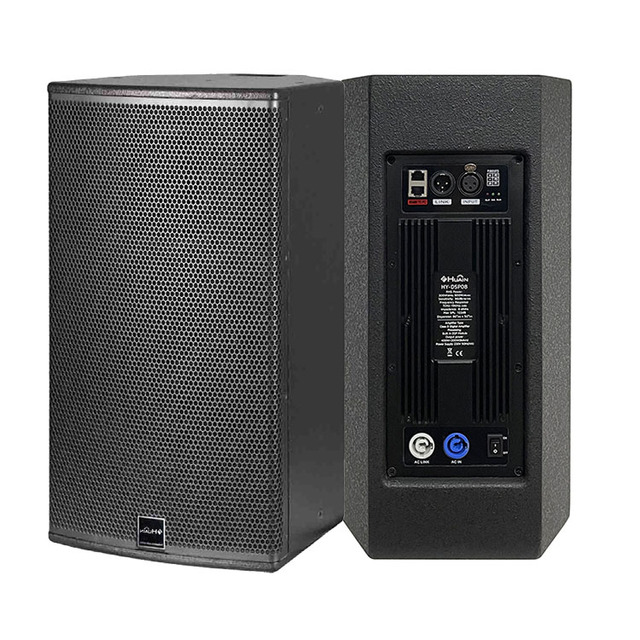 High Quality Professional Audio Dsp Powered Conference 450w Wooden Full Range 15 Inch pa Sound System Active Speaker