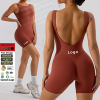 Combinaison de yoga sans coutures effet seconde peau, anti-transpiration, dos ajouré, moulante pour le sport et le fitness