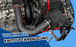 ชุดอัพเกรดชุดกรองอากาศเย็นอะลูมิเนียมพร้อมแผ่นกันความร้อน สำหรับ Audi A3 Q3 Golf GTI MK7 EA211 1.2T 1.4T ปี 2013-2020 รองรับ MOQ AIM006-BK - Product Image 3