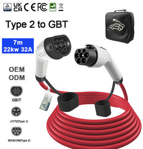 Câble d'extension GBT direct usine, 3,5 kW à 22 kW, conversion Type 2 vers GBT, longueur/spécifications/logo personnalisables, chargeur de <span class=keywords><strong>voiture</strong></span> électrique - Product Image 1