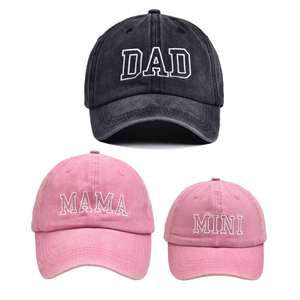 Gorra de Béisbol de Alta Calidad, Impermeable, Transpirable, con Logotipo Personalizado Bordado, de Mezclilla Lavada, Estilo Vintage, 6 Paneles, para Mamá y Papá - Product Image 3