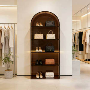 Vitrine <span class=keywords><strong>ouverte</strong></span> anti-oxydation et anti-poussière en acrylique pour chaussures et sacs, présentoir haute capacité pour magasins <span class=keywords><strong>de</strong></span> luxe - Product Image 1