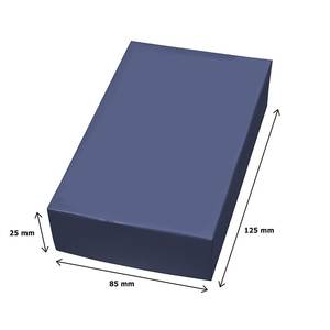 Porte-clés en plastique en forme de cœur brisé rouge et bleu - Product Image 3