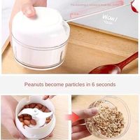 Mini robot de cuisine manuel portable hachoir à ail avec ficelle de traction pour ustensiles de cuisine pour hacher les fruits et légumes