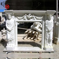 Cheminées en marbre de style simple sculpté statuaire traditionnelle européenne