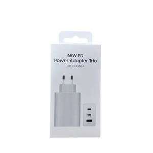 Pd <span class=keywords><strong>65W</strong></span> 3-พอร์ต USB C Super Fast Charger ของแท้ EP-T6530 Type-C PD อะแดปเตอร์แปลงไฟ <span class=keywords><strong>Trio</strong></span> สำหรับ <span class=keywords><strong>Samsung</strong></span> Galaxy S22 S23 ultra - Product Image 4