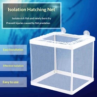 Filet d'isolement aquatique pour aquarium, boîte d'élevage et d'éclosion, anneau flottant, ventouses, séparateurs, incubation en plastique