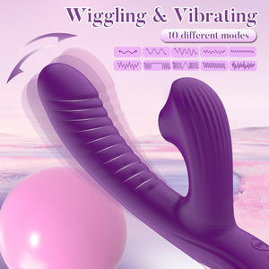 Vibrateur lapin pour stimulation du clitoris et du point G, jouets sexuels pour adultes pour femmes, couple, masseur vibrant pour les doigts - Product Image 2