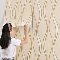 Épaissi peler et coller autocollant mural motif d'ondulation de l'eau papier peint auto-adhésif pour meubles de maison décoratif peler bâton