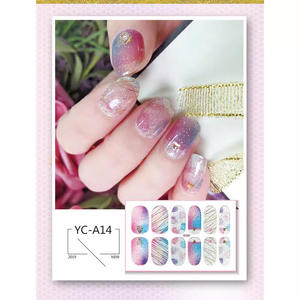 Autocollants pour ongles en film polonais style chinois rétro, à couverture complète, avec paillettes dorées et dégradé, pour femmes, vente en gros du fabricant Yas Y C Model - Product Image 4