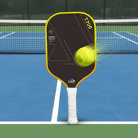 Raquette de pickleball 16 mm sans bordure, surface givrée en nid d'abeille, thermoformée en graphite T700, fibre de carbone, approuvée USAPA, durable