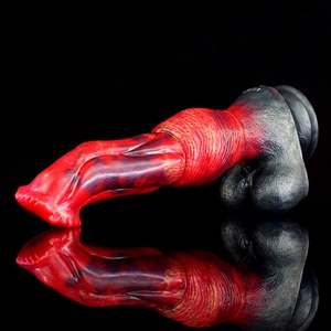 Faak 25 cm Fire Dragon Huge Penis G- Spot Realistic Soft Liquid Silicone Animal <b>Dildo</b> Sex Toys for Women Lesbian - Product Image 4