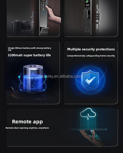 Serrure <span class=keywords><strong>de</strong></span> porte intelligente Tuya <span class=keywords><strong>Wifi</strong></span> avec reconnaissance faciale 3D, écran 4,5 pouces, empreinte digitale, serrure numérique avec application, carte, clé, <span class=keywords><strong>mot</strong></span> <span class=keywords><strong>de</strong></span> <span class=keywords><strong>passe</strong></span> - Product Image 5