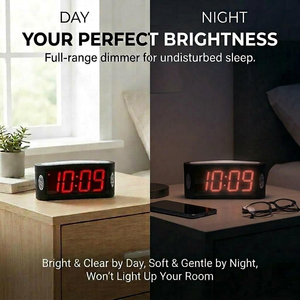 Hot Sale LED Smart Alarm <b>Clock</b> Large Display Adjustable Volume Table Desk <b>Clock</b> with Time Display - Product Image 5