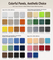 Panneaux acoustiques colorés en fibre de polyester pour fond de scène photo, panneaux d'affichage en feutre autocollants, plusieurs couleurs personnalisables