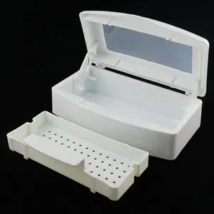 Plastic Nail Clean Sterilizer Box Manicure Nails Art Sterilizer Box for Nails Tweezer or other Tools