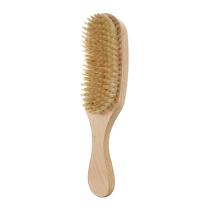 Cepillo de barbero YUNTESI con mango de madera y cerdas de jabalí para afeitar, cuello y barba - 24*5.5cm, logotipo personalizado, práctico y portátil - Product Image 5