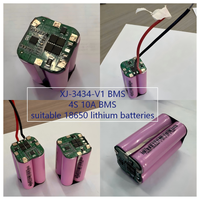 XJ BMS 4S 10A 12.8V 14.8V 16.8V Batterie LifePO4/Lithium-ion 18650 21700 Mini carte de protection de batterie PCBA PCM Port commun