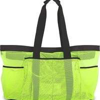 Sac à main de plage en maille de polyester de grande capacité transfrontalière européenne et américaine sac à bandoulière mode pour femmes pour les voyages en plein air