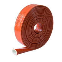 Manchon thermorésistant en fibre de verre enduit de silicone de haute qualité Deem pour la protection des câbles à haute température, manchon ignifuge résistant au feu