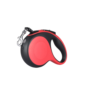 5 Meter Red/Black Classic Durable Western Eco-Friendly User Friendly Retractable <b>Dog</b> <b>Leash</b> LED Light Quick Release Poop Bag 30kg - Product Image 1