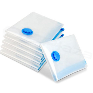 Household space saving reusable vacuum compression storage bag vacuum bag storage