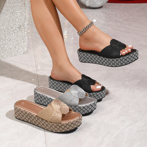 Knitted Platform Sandals-New <b>Summer</b> & Spring Style-Fashion Trend-Hemp Upper-Slip Resistant-Cushioning-Casual Beach Wear - Product Image 5
