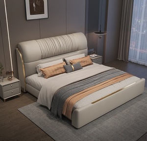 Letti Imbottiti Moderni King e Queen in Ecopelle Morbida, Struttura Letto Matrimoniale in Schiuma, Set di Mobili per Camera da Letto per <span class=keywords><strong>Adulti</strong></span>, Vendita all'Ingrosso - Product Image 3