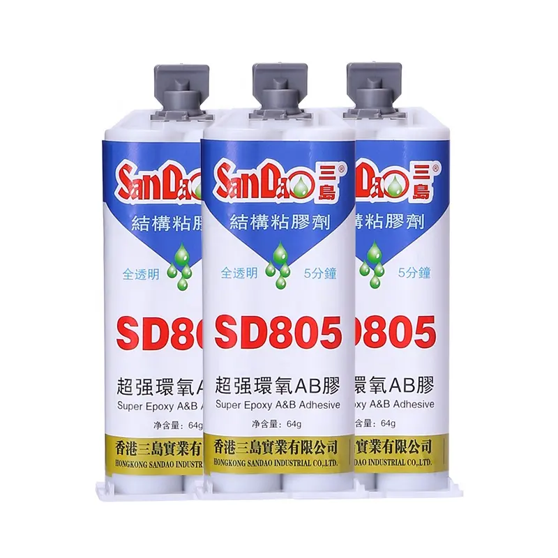 SD805 Çin fabrika kullanımı için metal, kauçuk hızlı sertleşen akrilik epoksi reçine AB tutkal