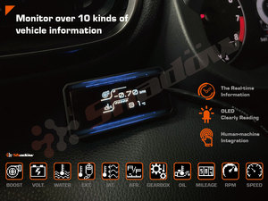 Sistema de Visualización de Datos del Vehículo OBD2 Inteligente Shadow D-Meter 2 Plus OBD2 Digital para Proyectos de Personalización de Automóviles y Talleres de Servicio Automotriz - Product Image 6