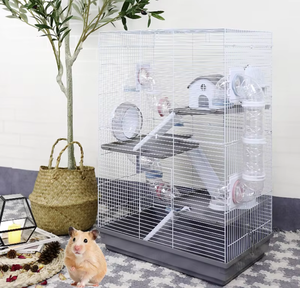 Vente en gros, offre spéciale, 70cm, 4 étages, plastique de luxe, fil bleu, petit animal de compagnie, maison pour furet et hamster, cage avec accessoires - Product Image 3