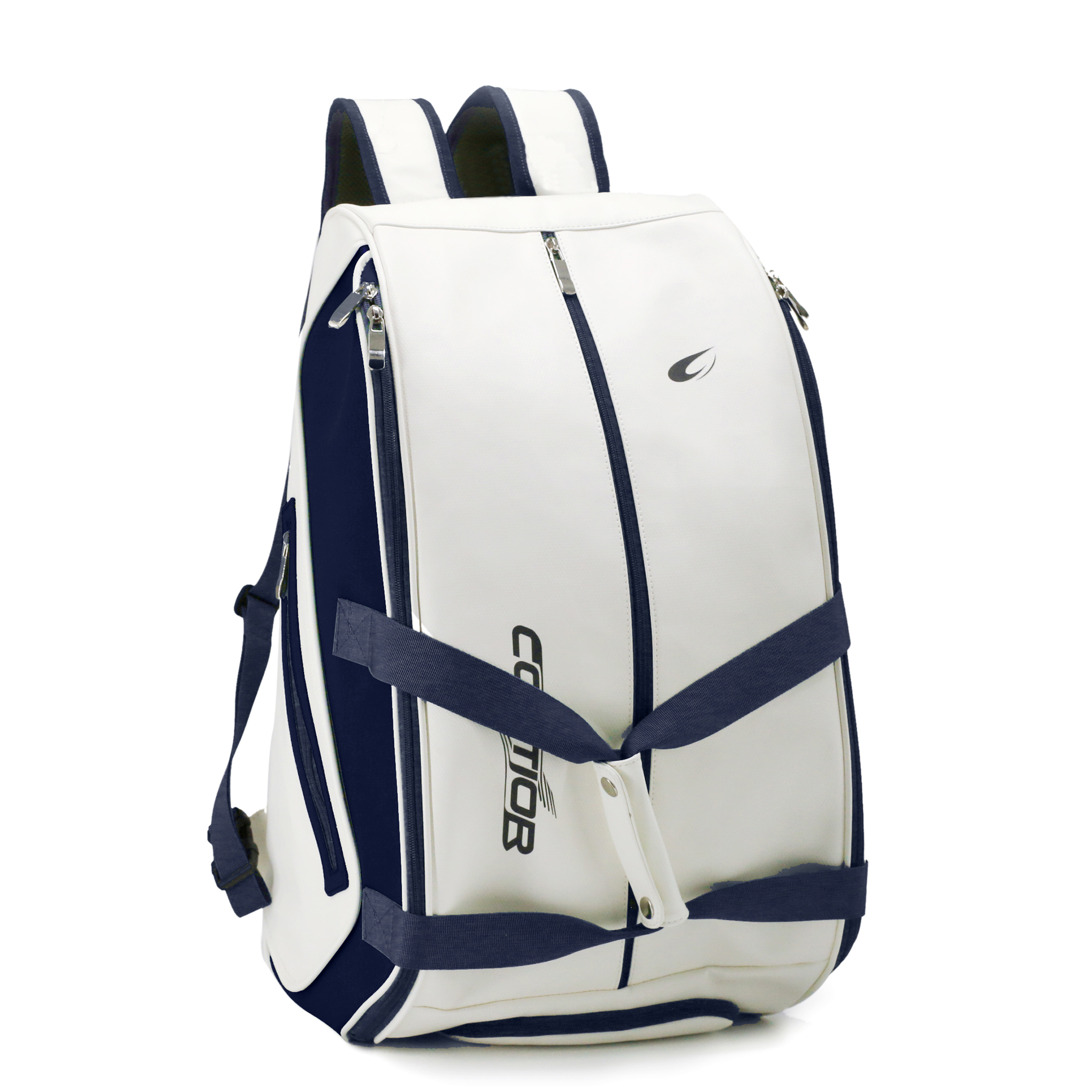 Blue and white