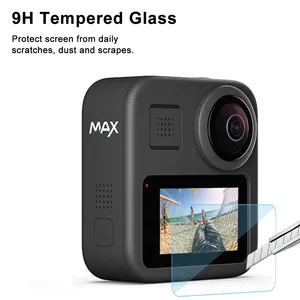 Étui HONGDAK pour <span class=keywords><strong>GoPro</strong></span> <span class=keywords><strong>MAX</strong></span> 2 / <span class=keywords><strong>MAX</strong></span> <span class=keywords><strong>360</strong></span>, protection d'écran, capuchon de protection d'objectif pour accessoires Go Pro <span class=keywords><strong>Max</strong></span>, boîtier, film en verre trempé - Product Image 2