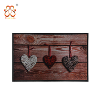 Tapis de porte d'entrée en Polyester absorbant, poils imprimés, antidérapant, nettoyage de chaussures, personnalisé, pour sol extérieur, pour porte d'entrée