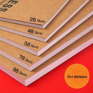 Livre en papier kraft à épaisseur multiple A5 Livre d'écriture de bureau <span class=keywords><strong>Simple</strong></span> Cute School Student Diary Notebook - Product Image 3