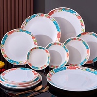Services de vaisselle en mélamine résistants aux rayures, logo personnalisé, design élégant multi-formes pour l'hôtellerie et la restauration en gros