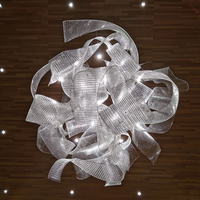 Lustre suspendu personnalisé pour villa à haut plafond, décoration intérieure, luminaire suspendu pour escalier, lustre en cristal LED sur mesure