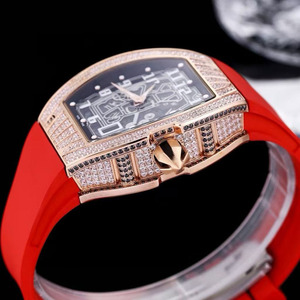 Reloj de Pulsera Multifuncional para Mujer, Edición de Colección, Maestría Artesanal, Completamente Decorado con Diamantes, Fecha Automática, Mecánico, Esqueleto - Product Image 2