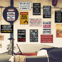 Juego de Letreros Metálicos Sarcásticos Vintage para Cuarto de Hombre, Decoración Retro para Pared de Bar, Garaje, Hogar