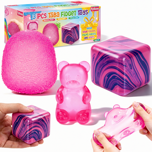 Coffret Cadeau Créatif de Jouets Anti-Stress à Presser en Forme de Cube, à Rebond Lent, pour Enfants de 5 ans et plus, Figurine de Bureau - Product Image 3