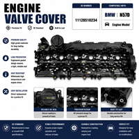Tapa de Válvulas de Motor, Tapa de Culata para BMW N57D OE 11128510234, Resistente a Impactos, Repuesto Perfecto