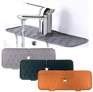 Custom Logo New Silicone <b>Mat</b>,<b>Sink</b> Splash Guard Drip Catcher for <b>Sink</b> <b>Mat</b>,Kitchen Faucet Water Draining Pads - Product Image 1