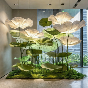 Conjunto de Plantas Artificiales Verdes para Paisajismo, Decoración de Jardín <span class=keywords><strong>Vertical</strong></span> <span class=keywords><strong>Interior</strong></span> de Estilo Nórdico para Centros Comerciales y Oficinas - Product Image 1