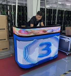 Мобильный цифровой видеоэкран для клубов, изогнутый, для фасадов, танцевальных площадок, портативный стол, выставочный LED-экран для диджейских кабин - Product Image 5