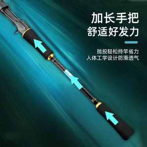 Lure Rod Set Long Casting Rod Black Gold Crucian Carp Fishing Reel Combo Ocean Beach Lure Fishing Manual - Product Image 3